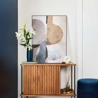 Reinders - Soft Abstract I - Schilderij 70x50cm Zwart - thumbnail