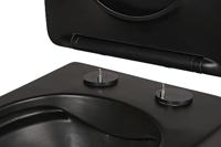 Saqu Please compact hangtoilet randloos met softclose toiletbril mat zwart - thumbnail