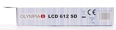 Olympia LCD 612 SD Bureaurekenmachine Zwart Aantal displayposities: 12 werkt op batterijen (b x h x d) 212 x 42 x 162 mm