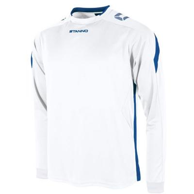 Stanno 411003 Drive Match Shirt LS - White-Royal - XXL
