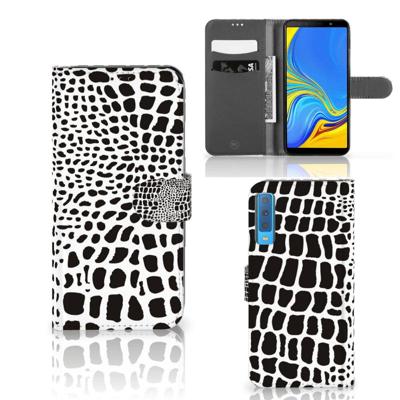 Samsung Galaxy A7 (2018) | Telefoonhoesje | Met pasjeshouder | Slangenprint
