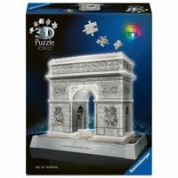 Ravensburger 3d puzzel iconics arc de triomphe parijs - met licht - 255st. - thumbnail