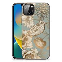 Bloemen Hoesje voor iPhone 14 Plus Vintage Bird Flowers - thumbnail