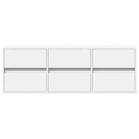 Tv-wandmeubel met LED-verlichting 130x31x45 cm wit - thumbnail