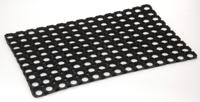 Deurmat 50x80cm Rubber Zwart Met Gaten - thumbnail