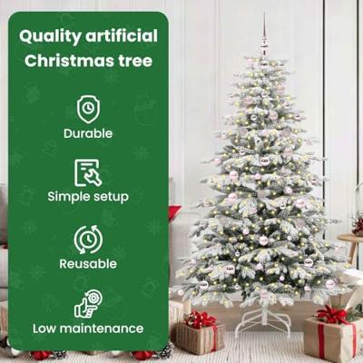 VidaXL Kunstmatige inklapbare kerstboom wit 180 cm pe en pvc