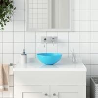 VidaXL Wastafel rond keramiek lichtgroen - thumbnail
