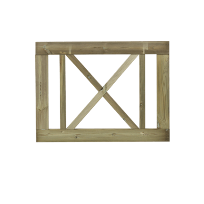 Tuinhek - Poort Met Kruis Rom 100 x 75 CM