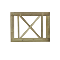 Tuinhek - Poort Met Kruis Rom 100 x 75 CM - thumbnail