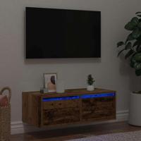 Tv-meubel met LED-verlichting 75x35,5x25 cm oud houtkleurig - thumbnail