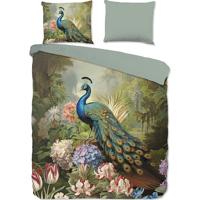 Good Morning Dekbedovertrek "bloemen en pauw" - Multi - (200x200/220 cm) - Katoen - thumbnail