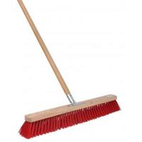 Brede bezem 60 cm met houten steel 160 cm - thumbnail