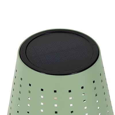 QAZQA Buiten vloerlamp groen incl. LED 3-staps dimbaar op solar - QAZQA Buiten vloerlamp groen incl. LED 3-staps dimbaar op solar -