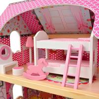 VidaXL Poppenhuis 3 verdiepingen 60x30x90 cm hout - thumbnail