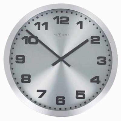 NeXtime klok 2906zw mercure, ø25 cm, wall, silver