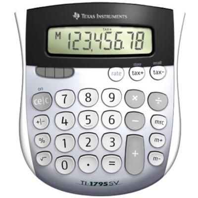 Texas Instruments TI-1795 SV Zakrekenmachine Zilver Aantal displayposities: 8 werkt op zonne-energie, werkt op batterijen (b x h x d) 118 x 10 x 138 mm