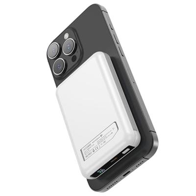 MOJOGEAR NovaMag All-in-1 Powerbank 10.000 mAh - Draadloos Qi2 & ingebouwde kabels - Wit