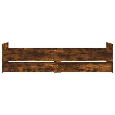 Bedframe met lades gerookt eikenkleurig 90x200 cm