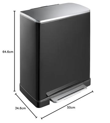 EKO E-Cube Pedaalemmer 50L Zwart EKO E-Cube Pedaalemmer 50L Zwart