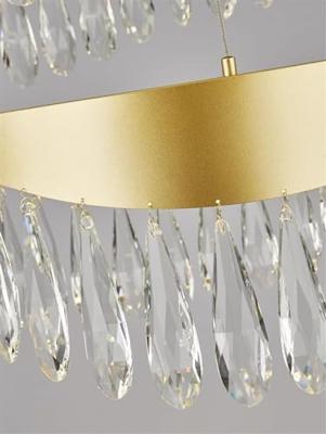 Searchlight HanglampJewel 2-rings goud met kristal - 19210-2GO