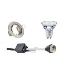 LED Spot Set - GU10 Fitting - Inbouw Rond - Mat Nikkel - Kantelbaar Ø83mm - Philips - MASTER 927 36D VLE - 3.7W - Warm Wit 2200K-2700K - DimTone Dimbaar - thumbnail