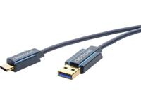 Clicktronic Casual USB-C serie 3.0 kabel, USB type C kabelstekker naar USB type A stekker, 0,5 m - thumbnail