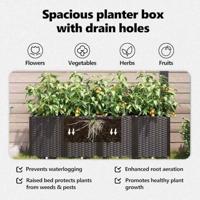 VidaXL Tuin bloempot 4 pcs bruin staal - thumbnail