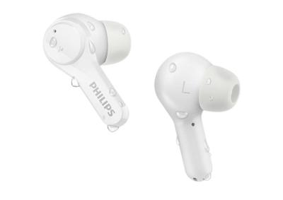 Philips TAT3217WT/00 True Wireless Koptelefoon, IPX5 Zweet- En Waterbestendige In-Ear Oordopjes, Tot 26 Uur Afspeeltijd Met Draagbare Oplaadcassette, Wit