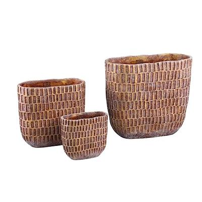 PTMD Bloempot Vivienne Brown Ovaal 30cm