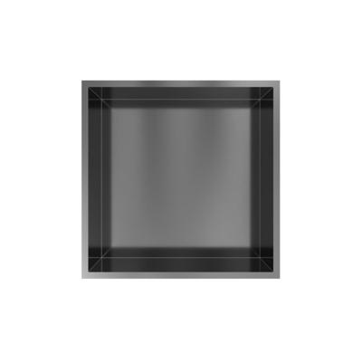 Hotbath &More Inbouwnis - 30 x 30 x 10 cm - Geborsteld Gunmetal PVD