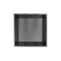 Hotbath &More Inbouwnis - 30 x 30 x 10 cm - Geborsteld Gunmetal PVD - thumbnail