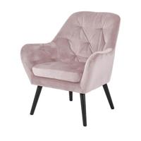 Lisomme velvet Arian fauteuil - Oud roze - thumbnail