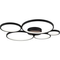 LED plafondlamp rond 49W dimbaar 3000K mat zwart aluminium - thumbnail