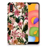 Samsung Galaxy A01 TPU Case Flowers - thumbnail