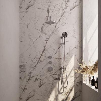 Thermostatisch Inbouwdoucheset Brauer Chrome 20 cm Hoofddouche Wandarm 3 Standen Handdouche op Glijstang Chroom Brauer Thermostatisch Inbouwdoucheset Brauer Chrome 20 cm Hoofddouche Wandarm 3 Standen Handdouche op Glijstang Chroom Brauer