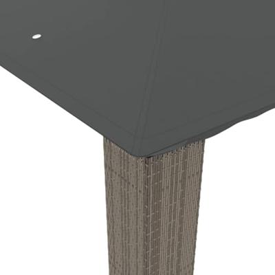 Prieel met dubbel dak 2,94x2,94 m staal antracietkleurig Prieel met dubbel dak 2,94x2,94 m staal antracietkleurig