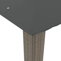 Prieel met dubbel dak 2,94x2,94 m staal antracietkleurig - thumbnail