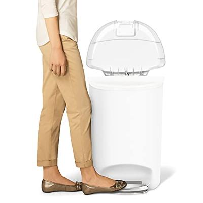 Simplehuman Afvalemmer Half Rond 50 L - Wit