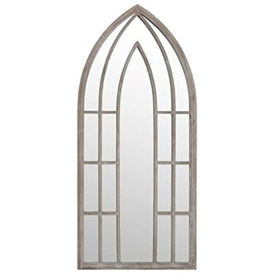VidaXL Tuinspiegel 100x45 cm ijzer zandkleurig