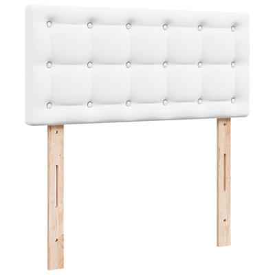 Boxspring met matras kunstleer wit 80x200 cm