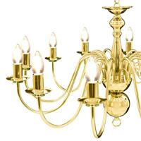 VidaXL Kroonluchter 12xe14 goudkleurig - thumbnail
