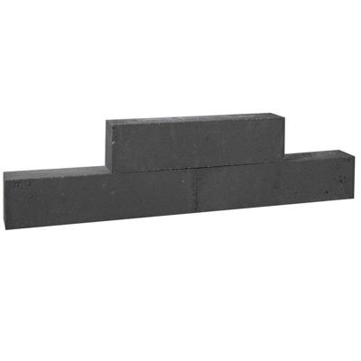 Minimaal 75! Forto Walling 60x10x10 cm zwart bestrating blok Gardenlux - Gardenlux