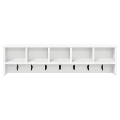Wandgemonteerde kapstok Wit 100 x 16 x 26 cm Bewerkt hout