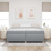 Bedframe met matras Anders Lichtgrijs 200 x 200 cm Stof - thumbnail