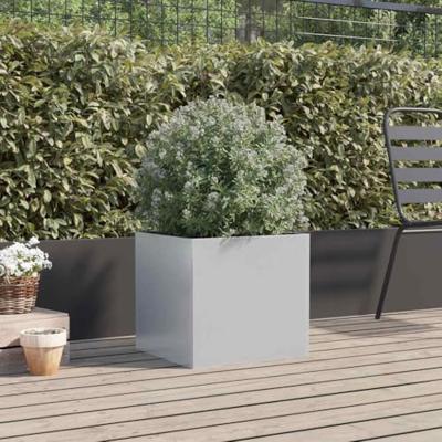 VidaXL Plantenbak 42x40x39 cm gegalvaniseerd staal zilverkleurig VidaXL Plantenbak 42x40x39 cm gegalvaniseerd staal zilverkleurig