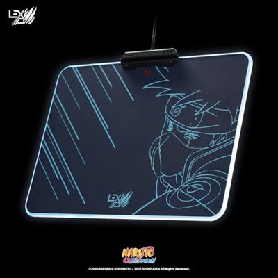 Lexip Naruto Shippuden Kakashi Kamui Gaming muismat Verlicht Zwart, Turquoise