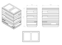 Tandenborstelhouder Sapho Quadrotto Vrijstaand 11.5x10.2x6.2 cm Polyresin Zwart - thumbnail
