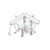 Showtec FT30 Driehoek truss 012 3-weg hoek 90g apex down - thumbnail