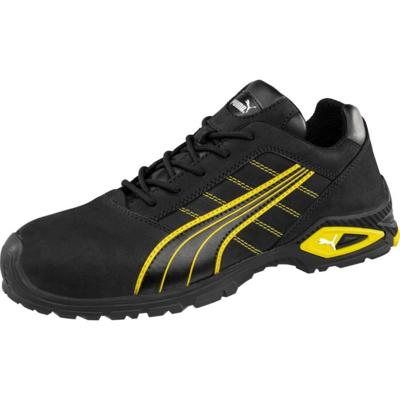 PUMA Safety Sicherheitshalbschuh S3 AMSTERDAM Gr.45 schwarz/gelb, Nubukleder, Alukappe 642710-45 Veiligheidsschoenen S3 Schoenmaat (EU): 45 Zwart/geel 1 paar