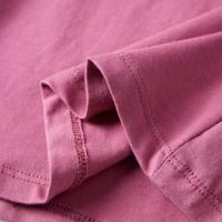 Kindershirt lange mouwen met woord in pailletten 92 frambozenkleur - thumbnail